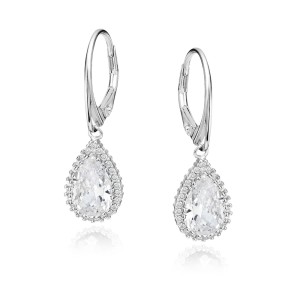 Cercei argint lungi cu pietre si tortite DiAmanti Z1957DR_W-DIA (Argint 925‰ 4,5 g.)
